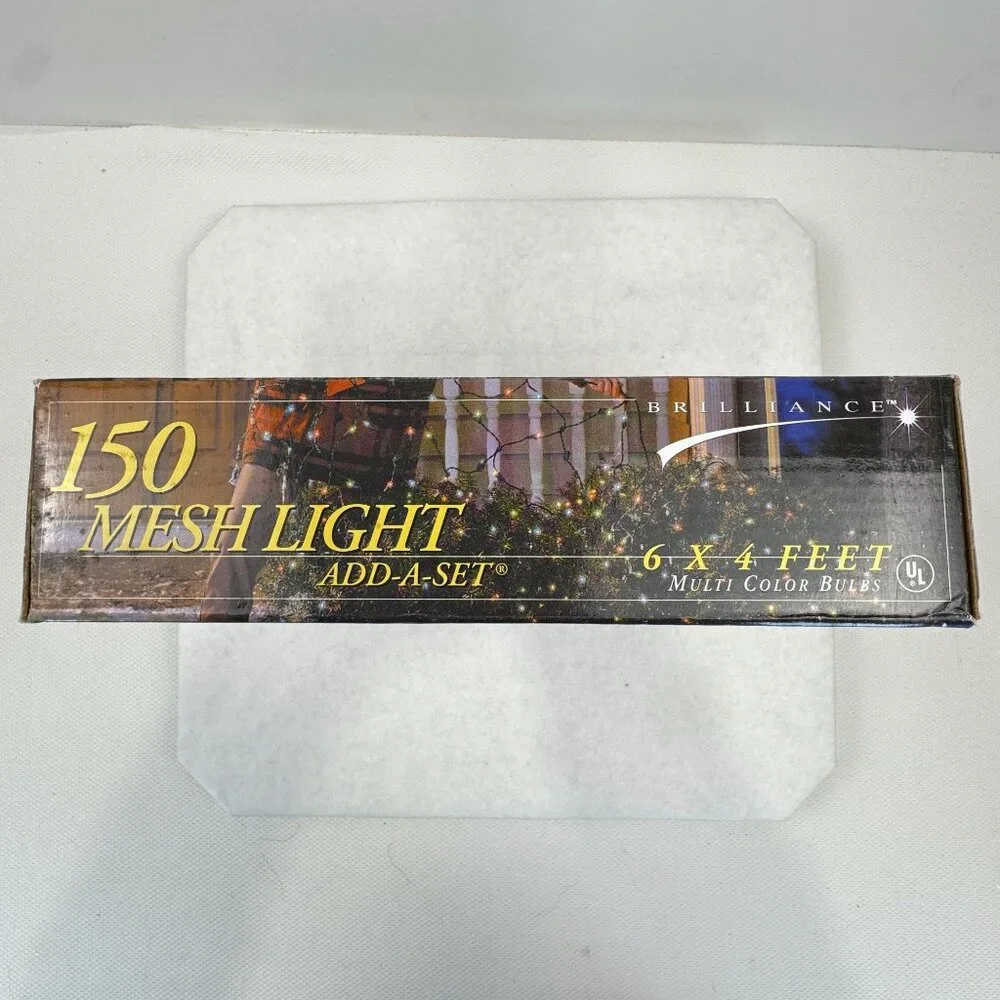 Vintage 150 Mesh Light Add-A-Set Multicolor 6x4 Ft Indoor Outdoor Brilliance NEW